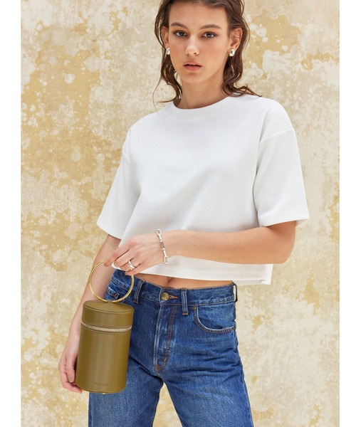 ALEXIA STAM(アリシアスタン)の「Cylinder Eco Leather Bag /円柱フォルムバッグ(ハンドバッグ・レディース・ブラック/カーキ/アイボリー・FREE)」の19枚目の写真