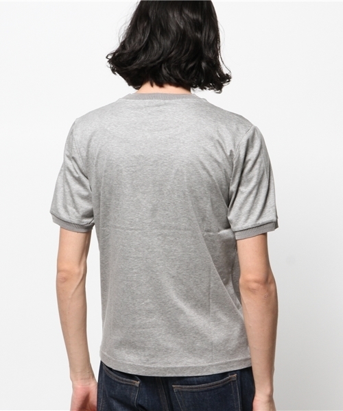 EDIFICE（エディフィス）の「◇ラインリブ クルーS/S（Tシャツ/カットソー・メンズ・ホワイト/ネイビー/グレー・44/48/46/50）」の6枚目の写真
