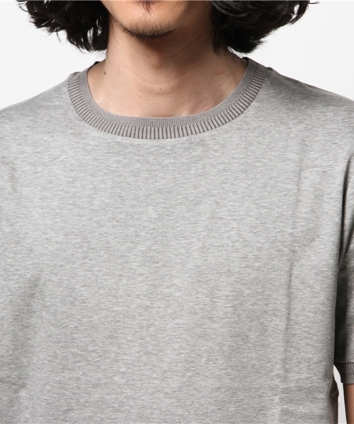 EDIFICE（エディフィス）の「◇ラインリブ クルーS/S（Tシャツ/カットソー・メンズ・ホワイト/ネイビー/グレー・44/48/46/50）」の7枚目の写真