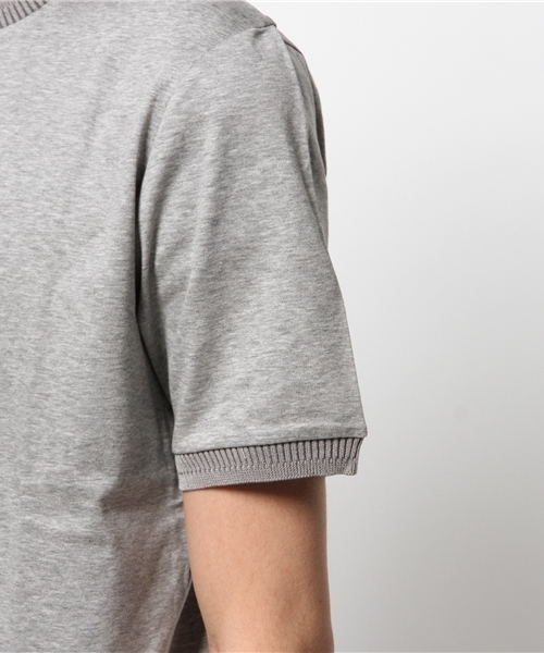 EDIFICE（エディフィス）の「◇ラインリブ クルーS/S（Tシャツ/カットソー・メンズ・ホワイト/ネイビー/グレー・44/48/46/50）」の8枚目の写真