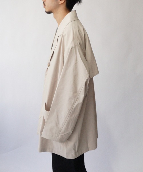 superNova.（スーパーノヴァ）の「Over chester - Water-repellent T/C twill（チェスターコート・メンズ・ベージュ系その他・S）」の5枚目の写真