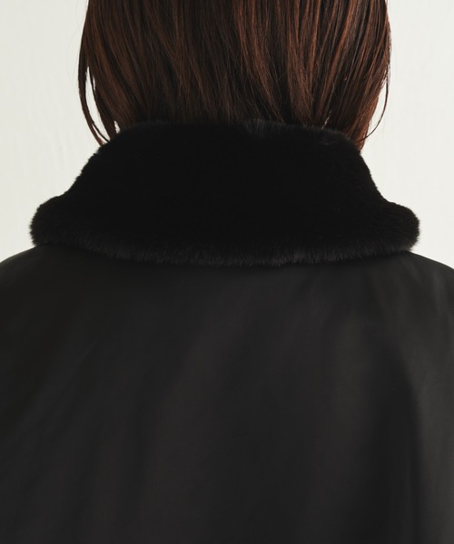 COLLAGE GALLARDAGALANTE(コラージュガリャルダガランテ)の「OVAL SQUARE/中綿ボンバージャケット(MA-1・レディース・ブラック・SMALL)」の11枚目の写真