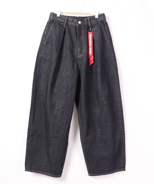 FUNALIVE(ファンアライブ)の「cotopone F/タックペグトップデニムパンツ(デニムパンツ・レディース・インディゴブルー/ネイビー系・2/1)」の12枚目の写真