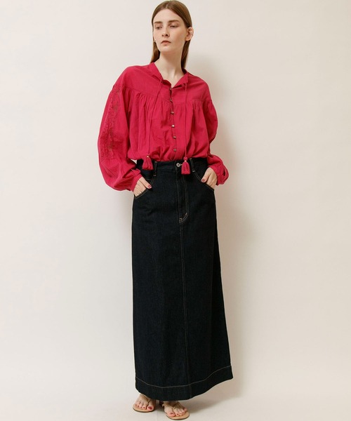Johnbull(ジョンブル)の「11オンススリットデニムスカート(デニムスカート・レディース・ワンウォッシュ・SMALL/MEDIUM)」の5枚目の写真
