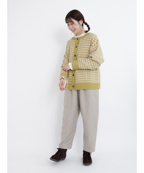 Samansa Mos2（サマンサ モスモス）の「シャーリングレース切替ブラウス（シャツ/ブラウス・レディース・オフホワイト/ブラック/キナリ/ピンク・ﾌﾘ-）」の7枚目の写真