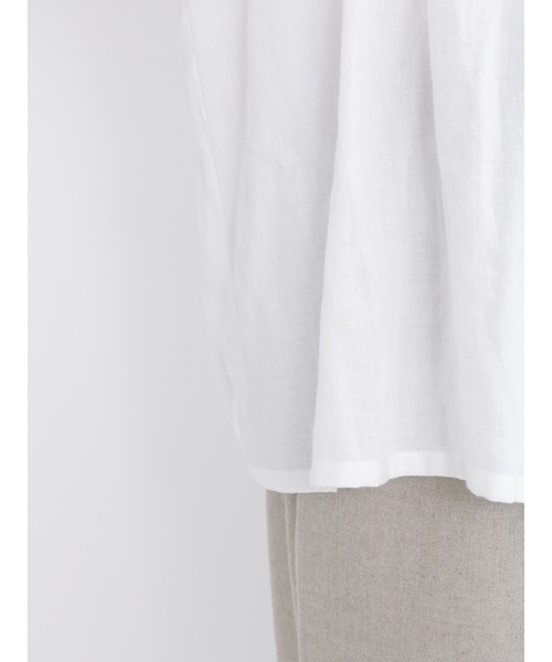 Samansa Mos2（サマンサ モスモス）の「シャーリングレース切替ブラウス（シャツ/ブラウス・レディース・オフホワイト/ブラック/キナリ/ピンク・ﾌﾘ-）」の16枚目の写真