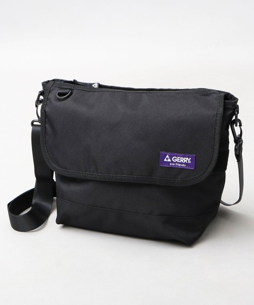 GERRY(ジェリー)の「撥水加工 再生ポリエステル(REPREVE) フラップ ショルダーバッグ(ショルダーバッグ・メンズ・ブラック・FREE)」の5枚目の写真