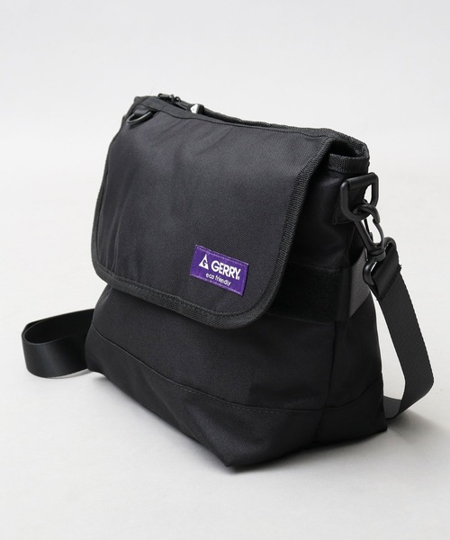 GERRY(ジェリー)の「撥水加工 再生ポリエステル(REPREVE) フラップ ショルダーバッグ(ショルダーバッグ・メンズ・ブラック・FREE)」の7枚目の写真