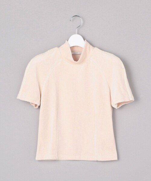 セール】AMOMENTO/アモーメント VELOUR MOCK NECK CROP TOP