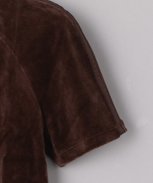 セール】AMOMENTO/アモーメント VELOUR MOCK NECK CROP TOP
