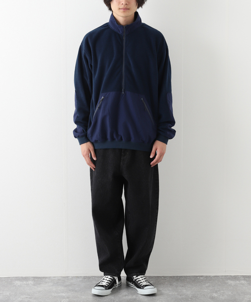 BAMBOO SHOOTS（バンブーシュート）の「【BAMBOO SHOOTS / バンブーシュート】ACTIVE FLEECE MOCNECK（ブルゾン・メンズ・ブラック・MEDIUM/LARGE）」の2枚目の写真