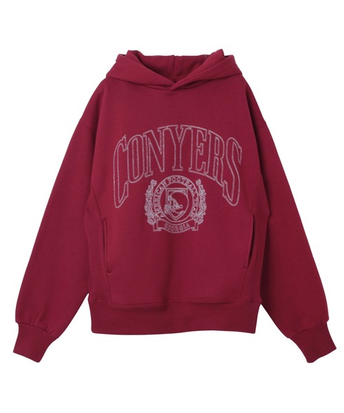 andme（アンドミー）の「裏起毛カレッジロゴ刺繍スウェットパーカー（パーカー・レディース・ブルー/ブラック/ボルドー/オートミール・M/L）」の10枚目の写真