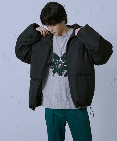 Ellno Loset（エルノロゼット）の「ボリュームエコダウンジャケット（ダウンジャケット/コート・メンズ・ブラック/ライトグレー・MEDIUM/LARGE）」の22枚目の写真