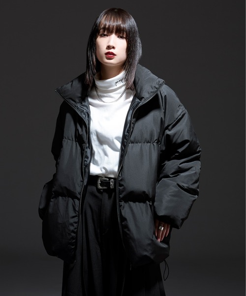 Ellno Loset（エルノロゼット）の「ボリュームエコダウンジャケット（ダウンジャケット/コート・メンズ・ブラック/ライトグレー・MEDIUM/LARGE）」の17枚目の写真