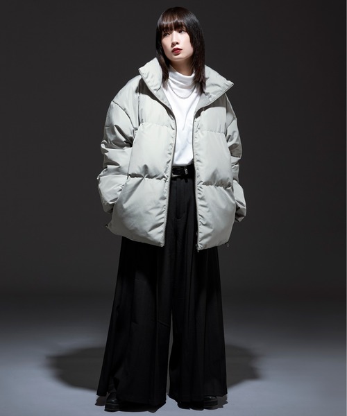 Ellno Loset（エルノロゼット）の「ボリュームエコダウンジャケット（ダウンジャケット/コート・メンズ・ブラック/ライトグレー・MEDIUM/LARGE）」の21枚目の写真