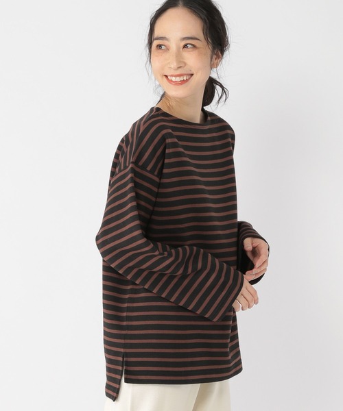 studio CLIP（スタディオクリップ）の「裏起毛ボーダープルオーバー（スウェット・レディース・その他1/その他2/その他3/その他4・FREE）」の2枚目の写真