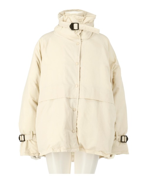 ANAP（アナップ）の「中綿スタンドベルトジャケット（ダウンジャケット/コート・レディース・アイボリー/ブラック/カーキ・FREE）」の5枚目の写真