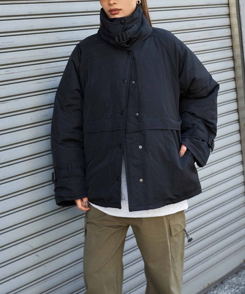 ANAP（アナップ）の「中綿スタンドベルトジャケット（ダウンジャケット/コート・レディース・アイボリー/ブラック/カーキ・FREE）」の22枚目の写真