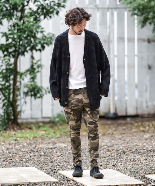 CAMBIO(カンビオ)の「mcg3159-AZEAMI 5G Loose Knit Cardigan カーディガン(カーディガン/ボレロ・メンズ・ブラックミックス/グリーン/ブラック/グレー・M/L)」の11枚目の写真