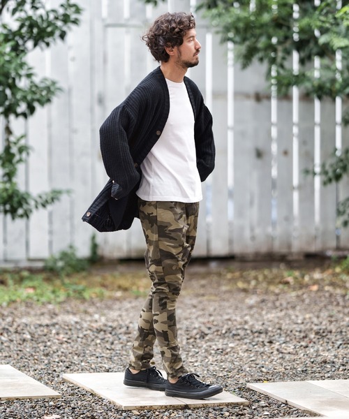 CAMBIO(カンビオ)の「mcg3159-AZEAMI 5G Loose Knit Cardigan カーディガン(カーディガン/ボレロ・メンズ・ブラックミックス/グリーン/ブラック/グレー・M/L)」の12枚目の写真