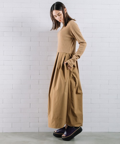 MARECHAL TERRE（マルシャルテル）の「ジョイントワンピース（ワンピース・レディース・ブラック/セージグリーン/ネイビー/キャメル・MEDIUM）」の7枚目の写真