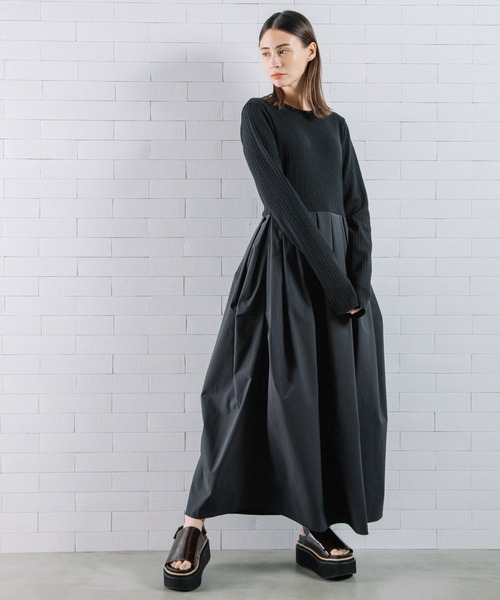 MARECHAL TERRE（マルシャルテル）の「ジョイントワンピース（ワンピース・レディース・ブラック/セージグリーン/ネイビー/キャメル・MEDIUM）」の6枚目の写真