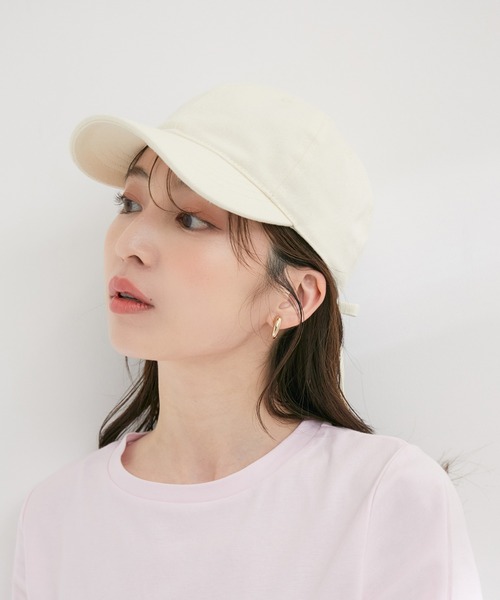 VIS（ビス）の「バックリボンキャンバスキャップ（キャップ・レディース・ベージュ系その他2/ブラック/キナリ・FREE）」の2枚目の写真
