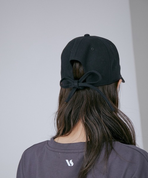 VIS（ビス）の「バックリボンキャンバスキャップ（キャップ・レディース・ベージュ系その他2/ブラック/キナリ・FREE）」の16枚目の写真