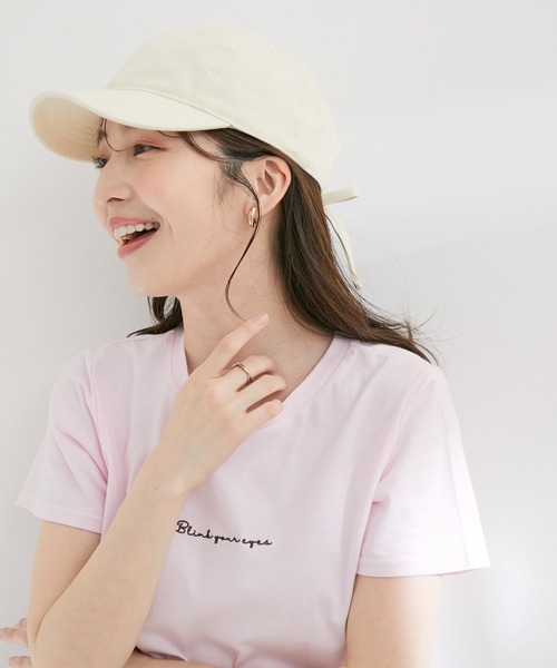 VIS（ビス）の「バックリボンキャンバスキャップ（キャップ・レディース・ベージュ系その他2/ブラック/キナリ・FREE）」の13枚目の写真