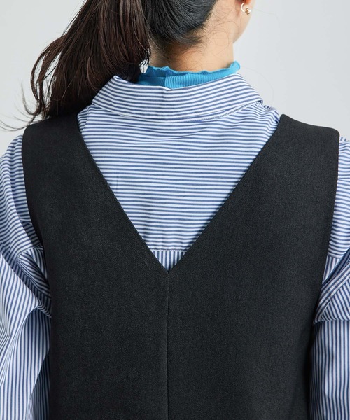 ROPE' PICNIC（ロペピクニック）の「ラナテックジャンパースカート（ジャンパースカート・レディース・ブラック/ベージュ系その他/グレー・38/36）」の6枚目の写真