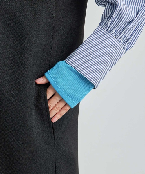 ROPE' PICNIC（ロペピクニック）の「ラナテックジャンパースカート（ジャンパースカート・レディース・ブラック/ベージュ系その他/グレー・38/36）」の8枚目の写真