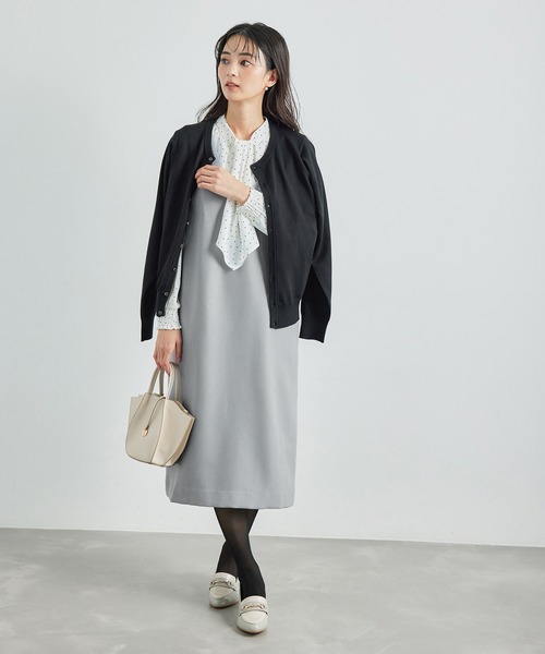 ROPE' PICNIC（ロペピクニック）の「ラナテックジャンパースカート（ジャンパースカート・レディース・ブラック/ベージュ系その他/グレー・38/36）」の21枚目の写真