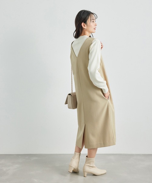 ROPE' PICNIC（ロペピクニック）の「ラナテックジャンパースカート（ジャンパースカート・レディース・ブラック/ベージュ系その他/グレー・38/36）」の22枚目の写真