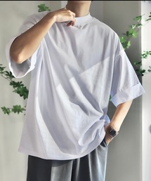 WONDER WONDER | ロールアップ袖 モックネックＴシャツ / Roll up Mock neck T-SHIRTS(Tシャツ/カットソー)
