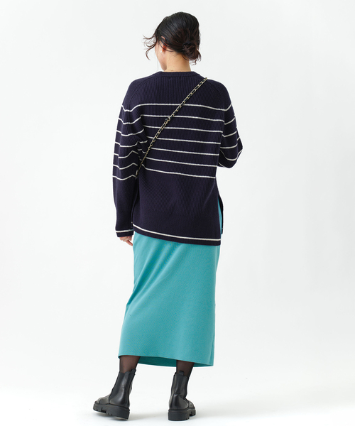 IENA（イエナ）の「ファインゲージフルニードルニットスカート（スカート・レディース・アイボリー/ブルー/ライトグレー・FREE）」の22枚目の写真