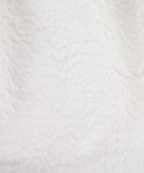 UR'S（ユアーズ）の「ふくれジャガードギャザーフレアトップス（Tシャツ/カットソー・レディース・ホワイト/ブラック/ダークネイビー・S/M/L）」の13枚目の写真