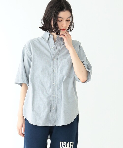 「BEAMS BOY」 半袖ブラウス ONE SIZE ブラック レディース BEAMS BOY 「BEAMS BOY」 半袖ブラウス ONE SIZE ブラック