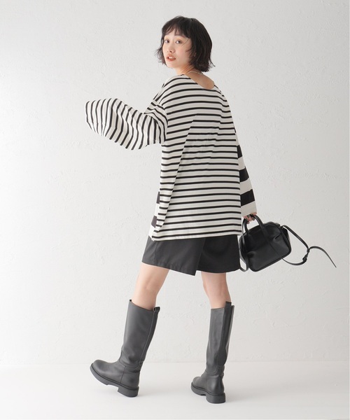 JOURNAL STANDARD relume（ジャーナルスタンダード　レリューム）の「《追加》マルチボーダークルーネックTEE（Tシャツ/カットソー・レディース・ホワイト/ピンク/ライトグリーン・FREE）」の15枚目の写真