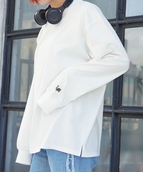 PBLIM（ページボーイリム）の「PBLIM/ベーシックロゴロンT（Tシャツ/カットソー・レディース・オフホワイト/ブラック・MEDIUM/LARGE）」の2枚目の写真