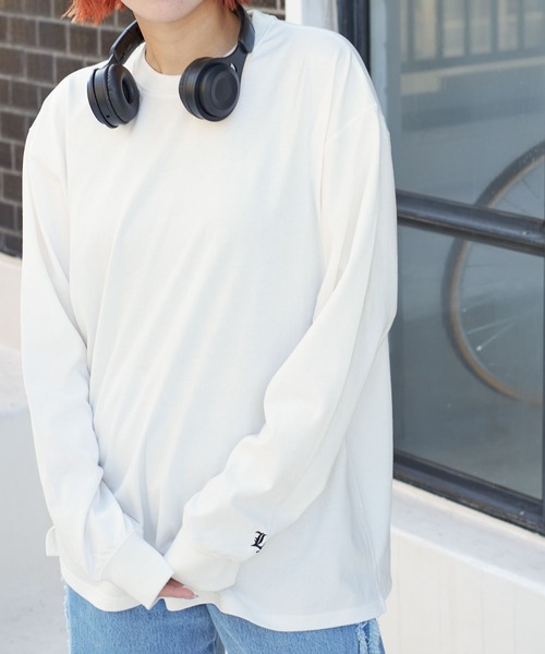 PBLIM（ページボーイリム）の「PBLIM/ベーシックロゴロンT（Tシャツ/カットソー・レディース・オフホワイト/ブラック・MEDIUM/LARGE）」の3枚目の写真