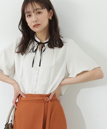N.（N. Natural Beauty Basic） | ◆バイカラーリボンブラウス(シャツ/ブラウス)