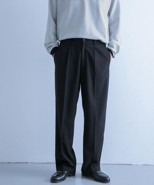 ITEMS URBANRESEARCH（アイテムズ アーバンリサーチ）の「TRワイドスラックス（その他パンツ・メンズ・ブルー/ライトグレー/ブラック/ベージュ・MEDIUM/LARGE）」の2枚目の写真