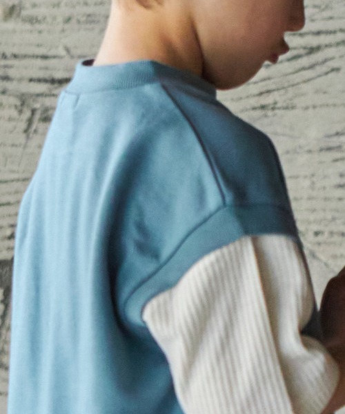 PAIRMANON STREET（ペアマノンストリート）の「【PAIRMANON STREET】【サラッとスウェット】ビッグシルエット スウェットベスト（Tシャツ/カットソー・キッズ・ブラック/ブルー/グリーン/モカ・90/100/110/120/130/140/150）」の12枚目の写真