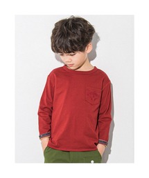 WASK（ワスク）の「WASK/無地+ボーダーリバーシブル天竺Tシャツ(100~160cm)（Tシャツ/カットソー・キッズ）」