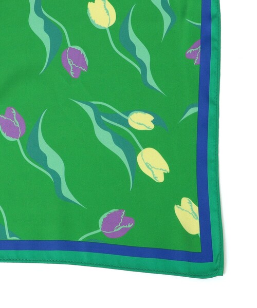 Casselini（キャセリーニ）の「Casselini: パッチワーク プリント スカーフ（バンダナ/スカーフ・レディース・ブラウン/グリーン・ONE SIZE）」の3枚目の写真