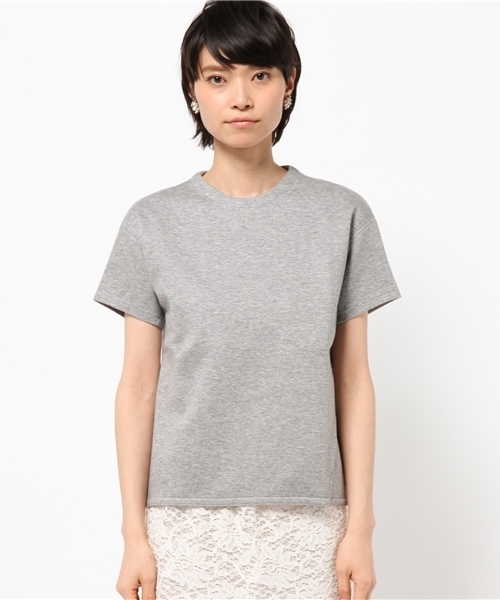 SHIPS for women（シップスフォーウィメン）の「★★ダンボールハイネック プルオーバー ショートスリーブ（Tシャツ/カットソー・レディース・ライトグレー/ライトブルー/オフホワイト・38/36）」の7枚目の写真