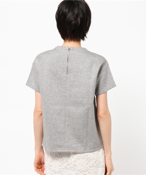 SHIPS for women（シップスフォーウィメン）の「★★ダンボールハイネック プルオーバー ショートスリーブ（Tシャツ/カットソー・レディース・ライトグレー/ライトブルー/オフホワイト・38/36）」の9枚目の写真