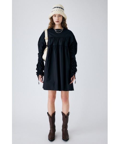 MOUSSY（マウジー）の「EMPIRE GATHER MINI ドレス（ワンピース）」 - WEAR
