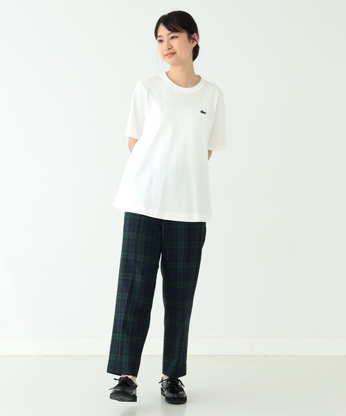 BEAMS BOY(ビームスボーイ)の「LACOSTE for BEAMS BOY / 別注 Aライン Tシャツ 23SS(Tシャツ/カットソー・レディース・ネイビー/オフホワイト/サックスブルー/ブラック・36/38)」の15枚目の写真