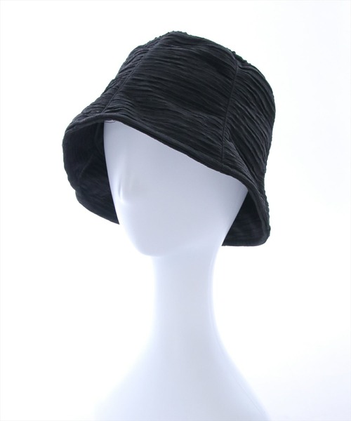 clear（クリア）の「プリーツリンクルバケットハット（ハット・レディース・ブラック/アイボリー・F）」の3枚目の写真